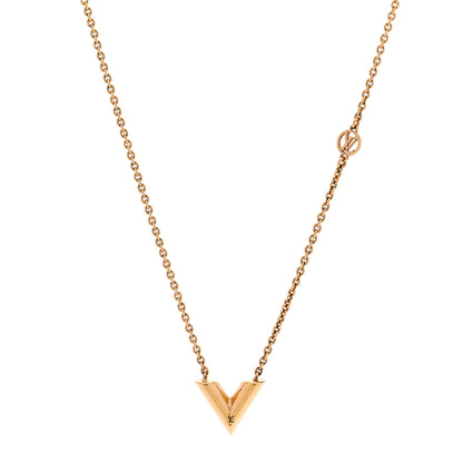 Louis Vuitton Essential V Necklace Gold 1 of 6