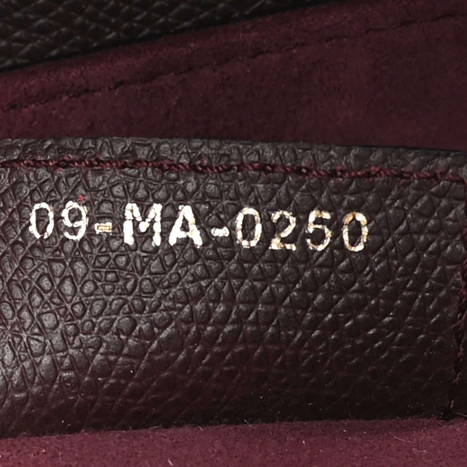 Christian Dior Grained Calfskin Saddle Bag  Burgundy 7 of 10