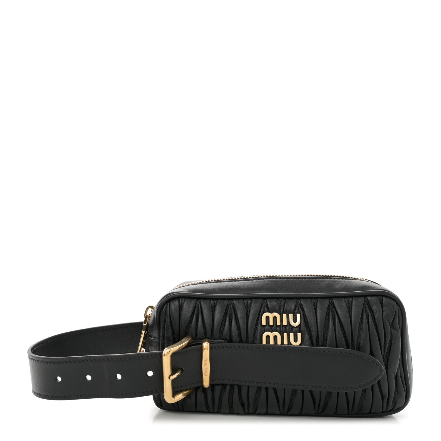 Miu Miu Nappa Matelasse Business Clutch Black 1 of 10