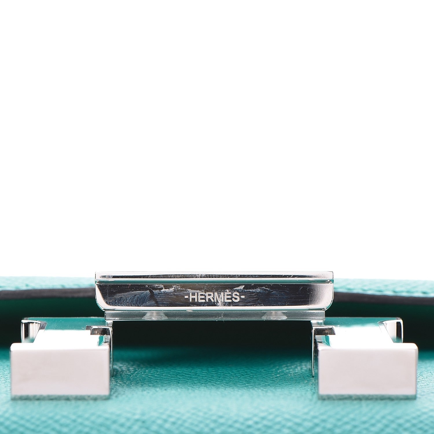 Hermes Epsom Enamel Constance 18 Bleu Paon Menthe 8 of 17