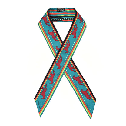 Hermes Silk Sequences Twilly Scarf Canard 1 of 4