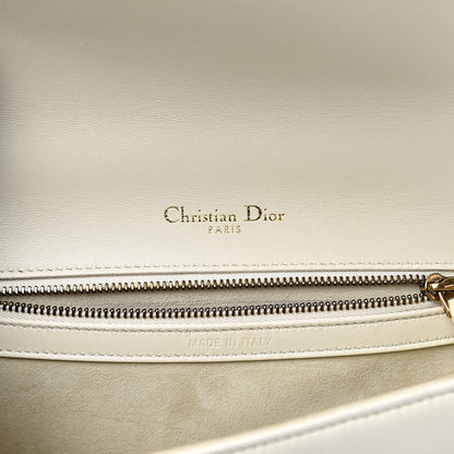 Christian Dior Lambskin Studded Small Diorama Flap Bag Off White 6 of 11