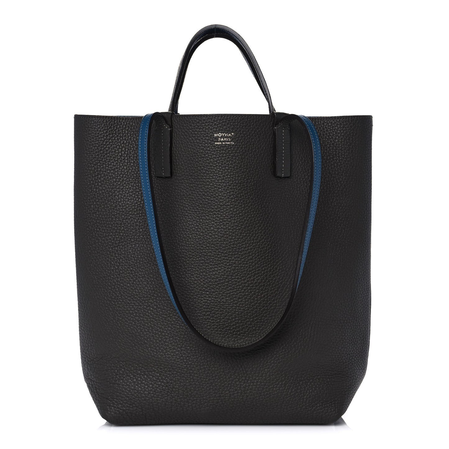 Taurillon Blush Calfskin Quattro Reversible Tote TPM Blue Zinc