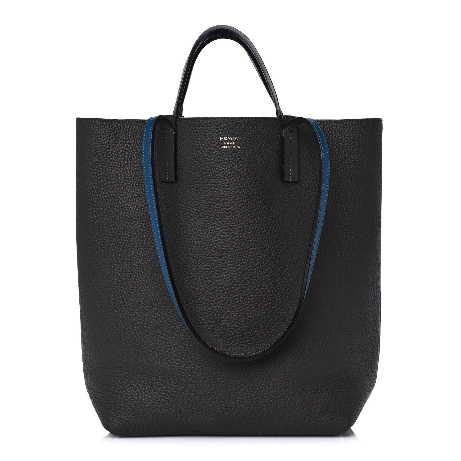 Moynat Taurillon Blush Calfskin Quattro Reversible Tote TPM Blue Zinc 1 of 15