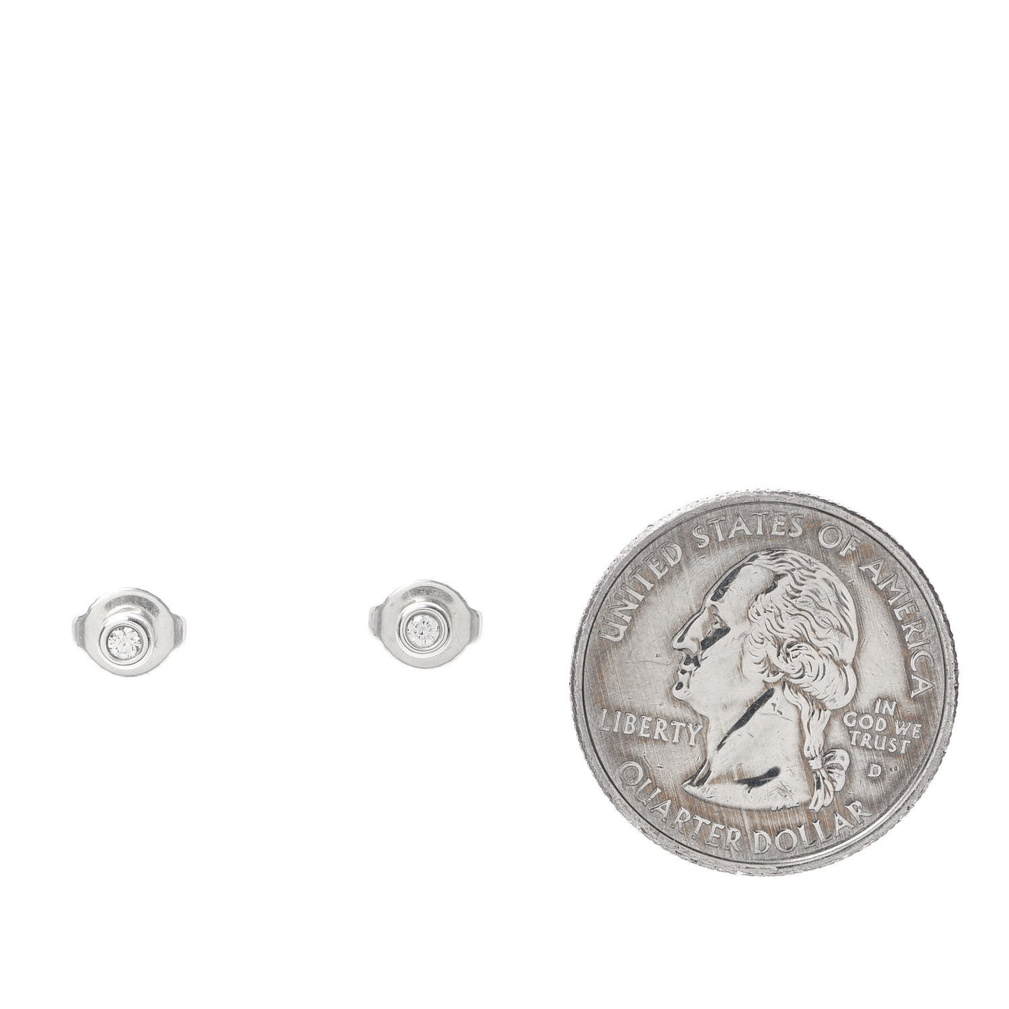 Sterling Silver Diamond .10ctw Elsa Peretti Diamonds By The Yard Earrings