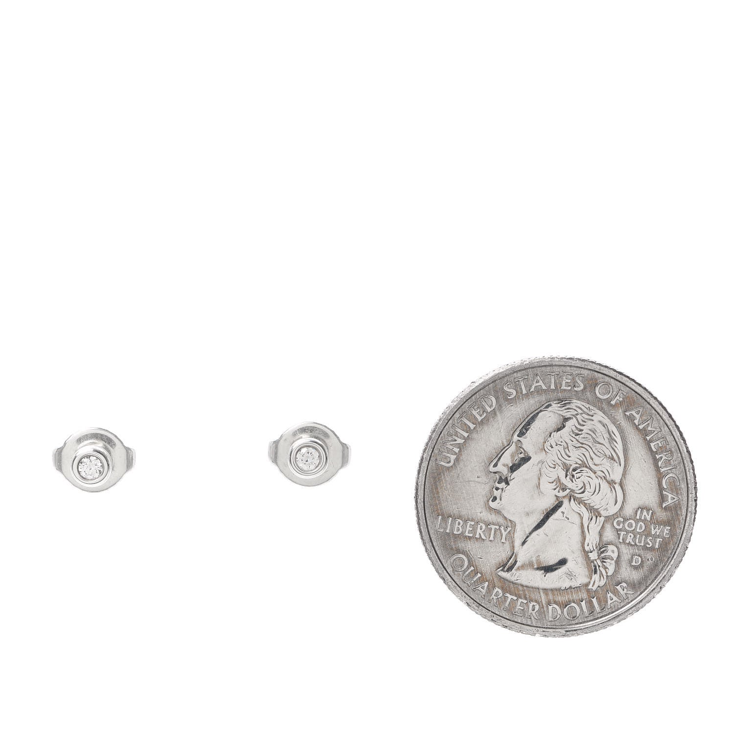 Tiffany Sterling Silver Diamond .10ctw Elsa Peretti Diamonds By The Yard Earrings 2 of 5