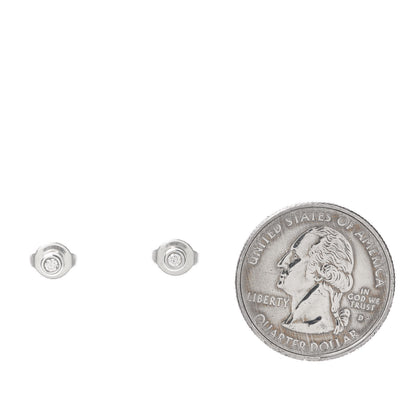 Tiffany Sterling Silver Diamond .10ctw Elsa Peretti Diamonds By The Yard Earrings 2 of 5