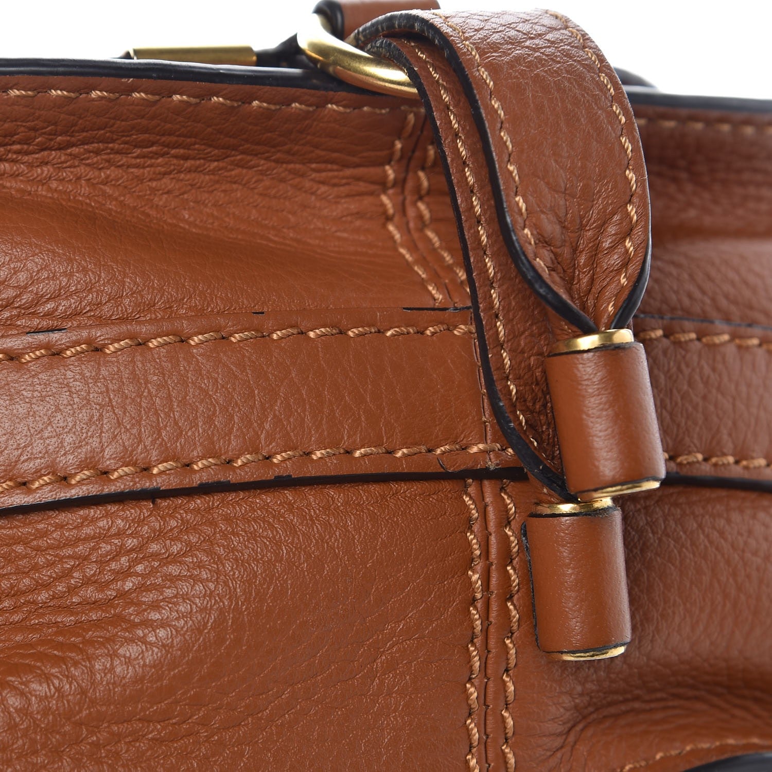 Chloe Calfskin Mini Marcie Round Crossbody Bag Tan 8 of 8