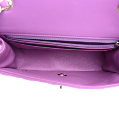 Chanel Lambskin Quilted Mini Rectangular Flap Purple 5 of 10