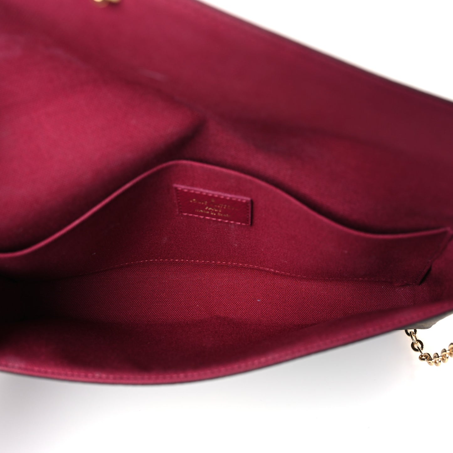 Monogram Pochette Felicie Chain Wallet Fuchsia