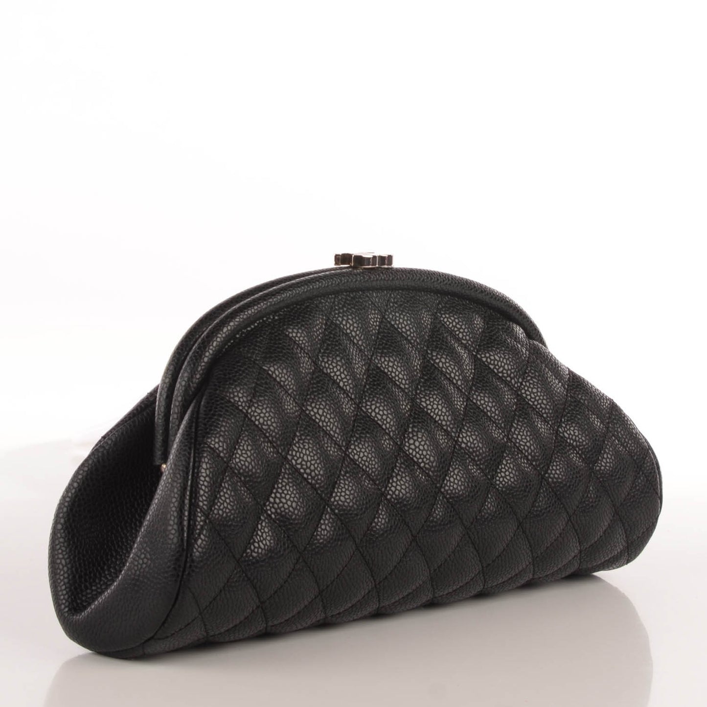 Caviar Quilted Timeless Clutch Black