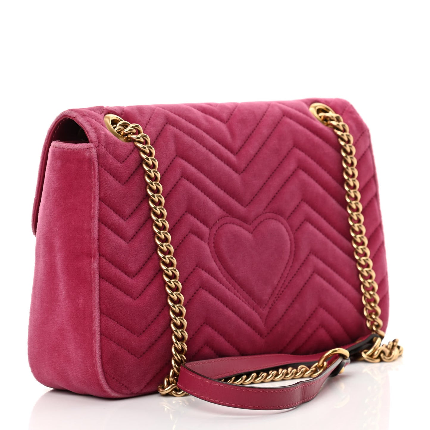 Velvet Matelasse Blind for Love Embroidered Medium GG Marmont Shoulder Bag Light Raspberry Rose Multicolor