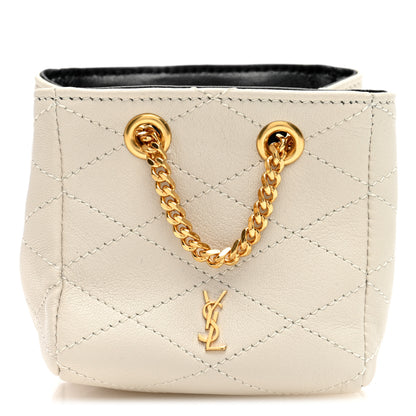 Saint Laurent Lambskin Quilted Baby Bucket Bag Crema Soft 1 of 9