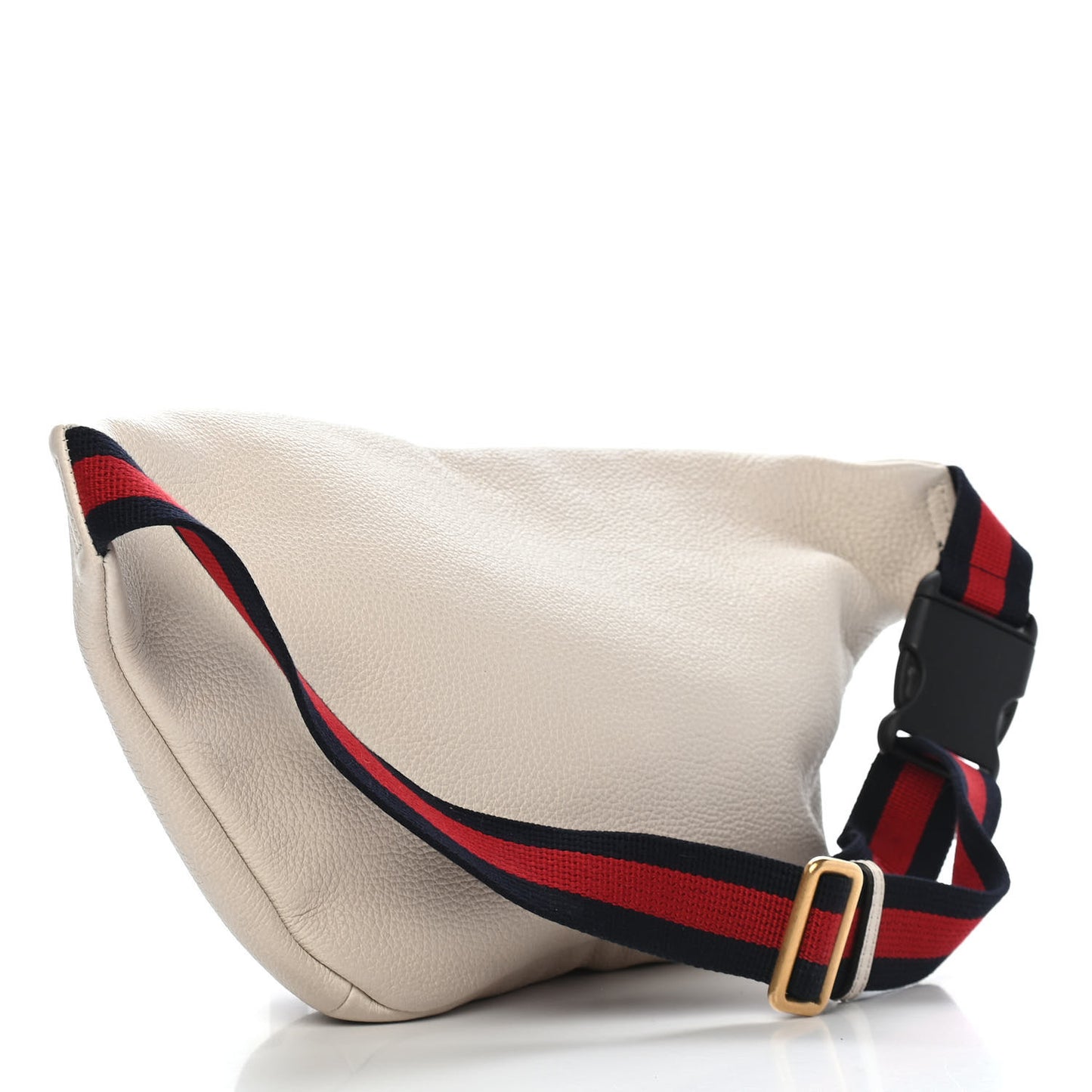 Grained Calfskin Coco Capitan Logo Belt Bag White