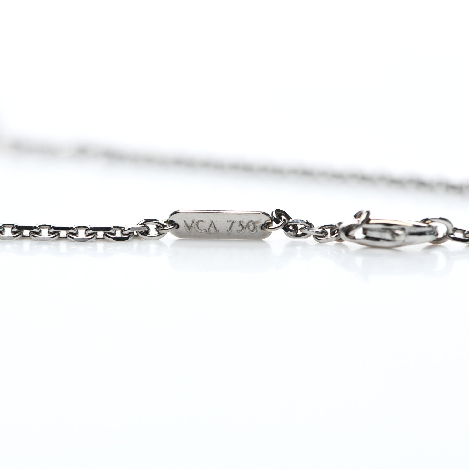 Van Cleef & Arpels 18K White Gold Turquoise Magic Alhambra Necklace 6 of 8