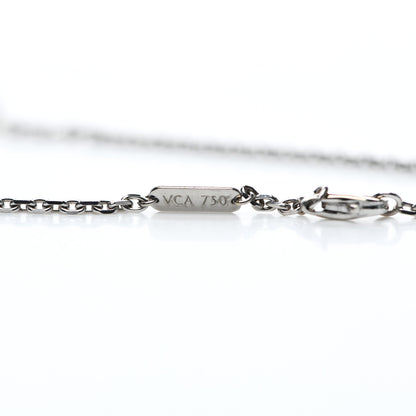 Van Cleef & Arpels 18K White Gold Turquoise Magic Alhambra Necklace 6 of 8