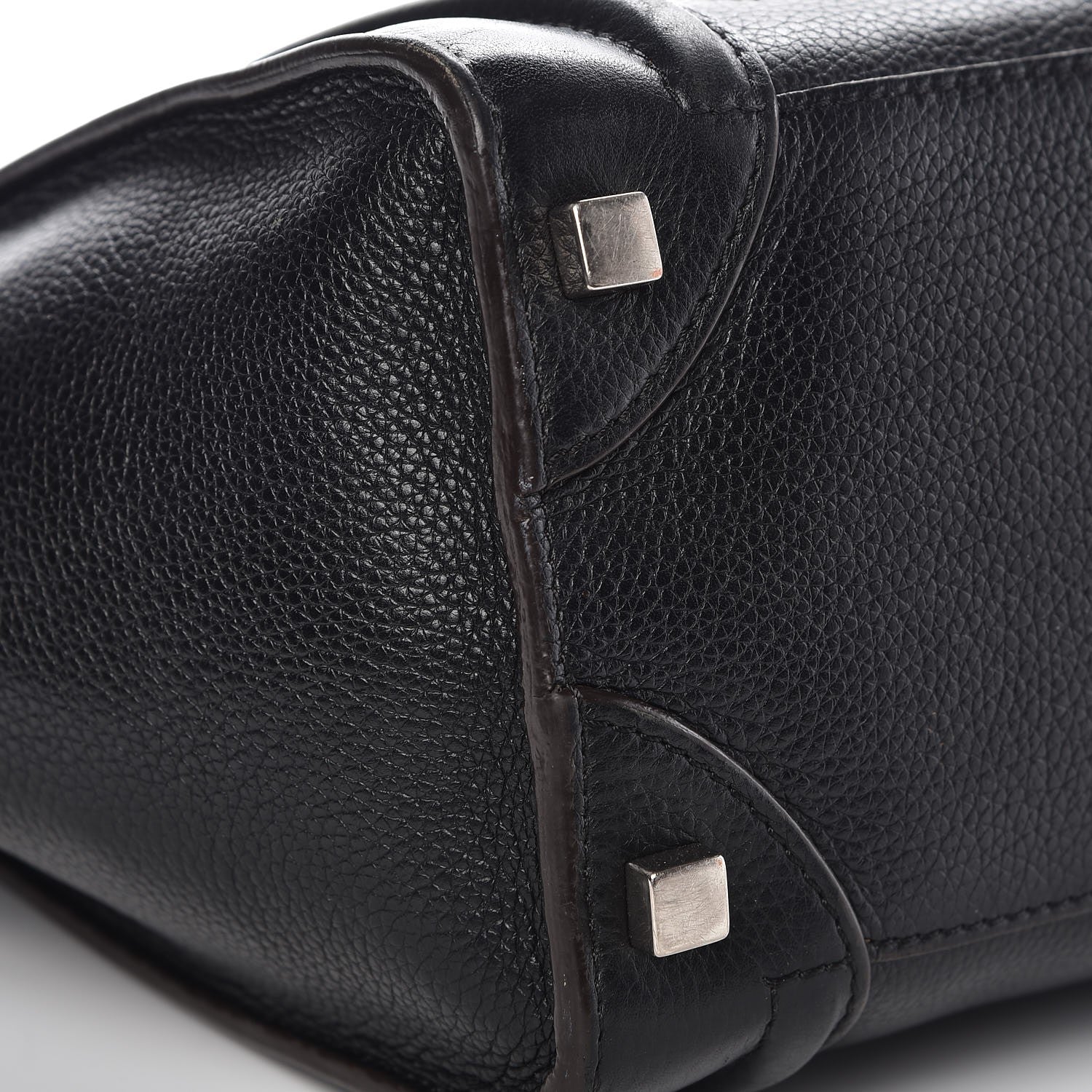 Celine Drummed Calfskin Micro Luggage Black 10 of 11