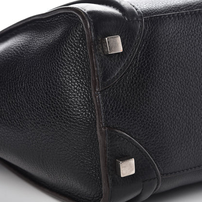 Celine Drummed Calfskin Micro Luggage Black 10 of 11