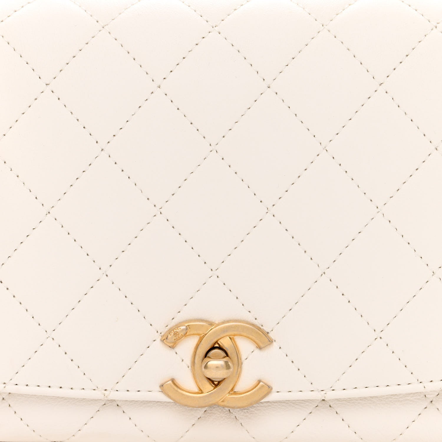 Chanel Lambskin Quilted La Parisienne Top Handle Flap White 8 of 14