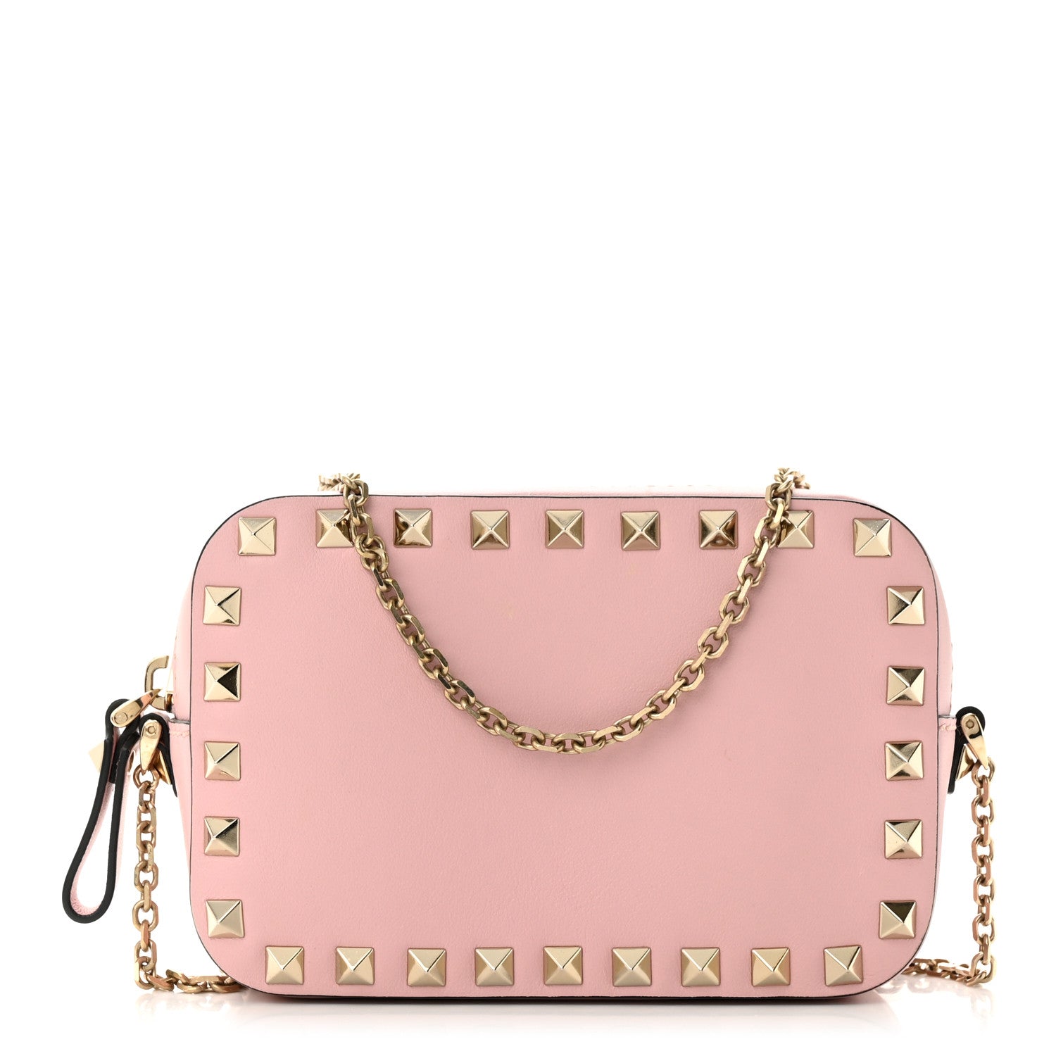 Valentino Garavani Calfskin Small Rockstud Chain Camera Crossbody Bag Loto 1 of 10