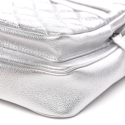 Chanel Metallic Calfskin Camera Case Silver 9 of 11