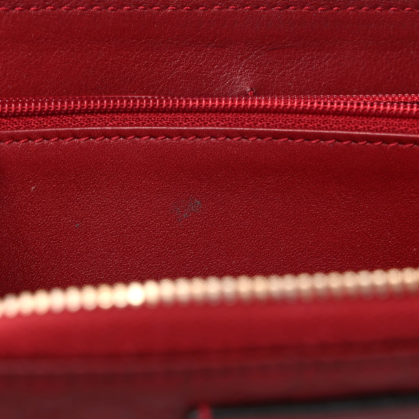 Microguccissima Zip Around Wallet Red