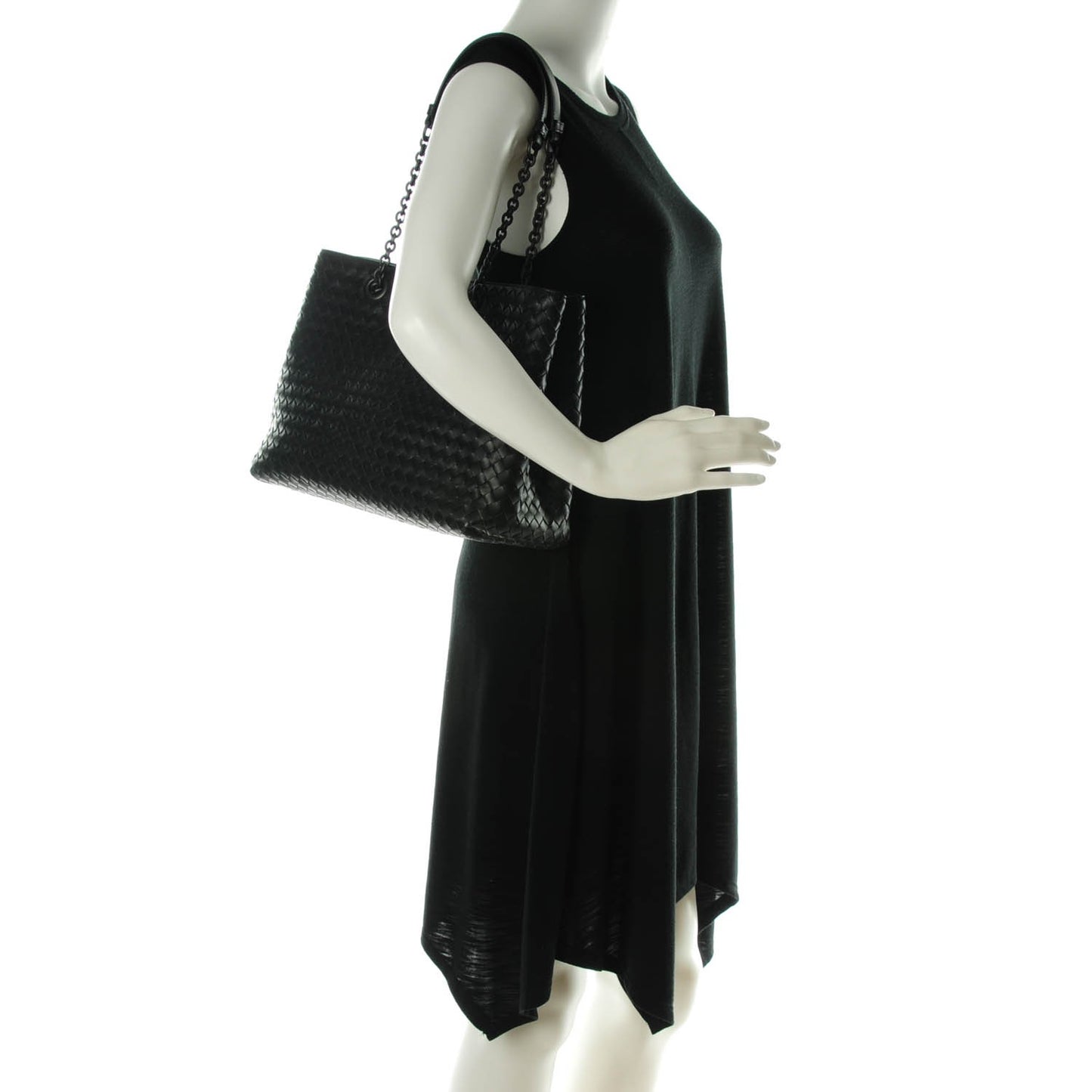 Nappa Intrecciato Medium Tote Nero Black