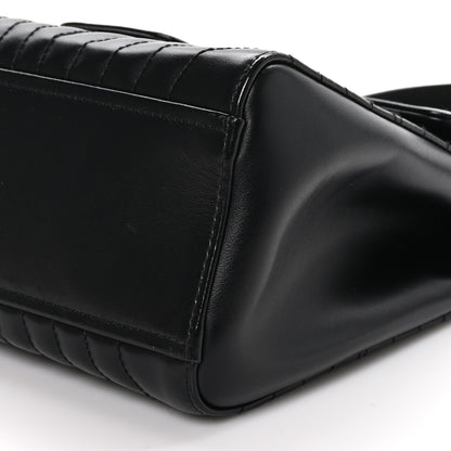 Prada Soft Calfskin Impunture Diagramme Flap Top Handle Bag Black 9 of 10