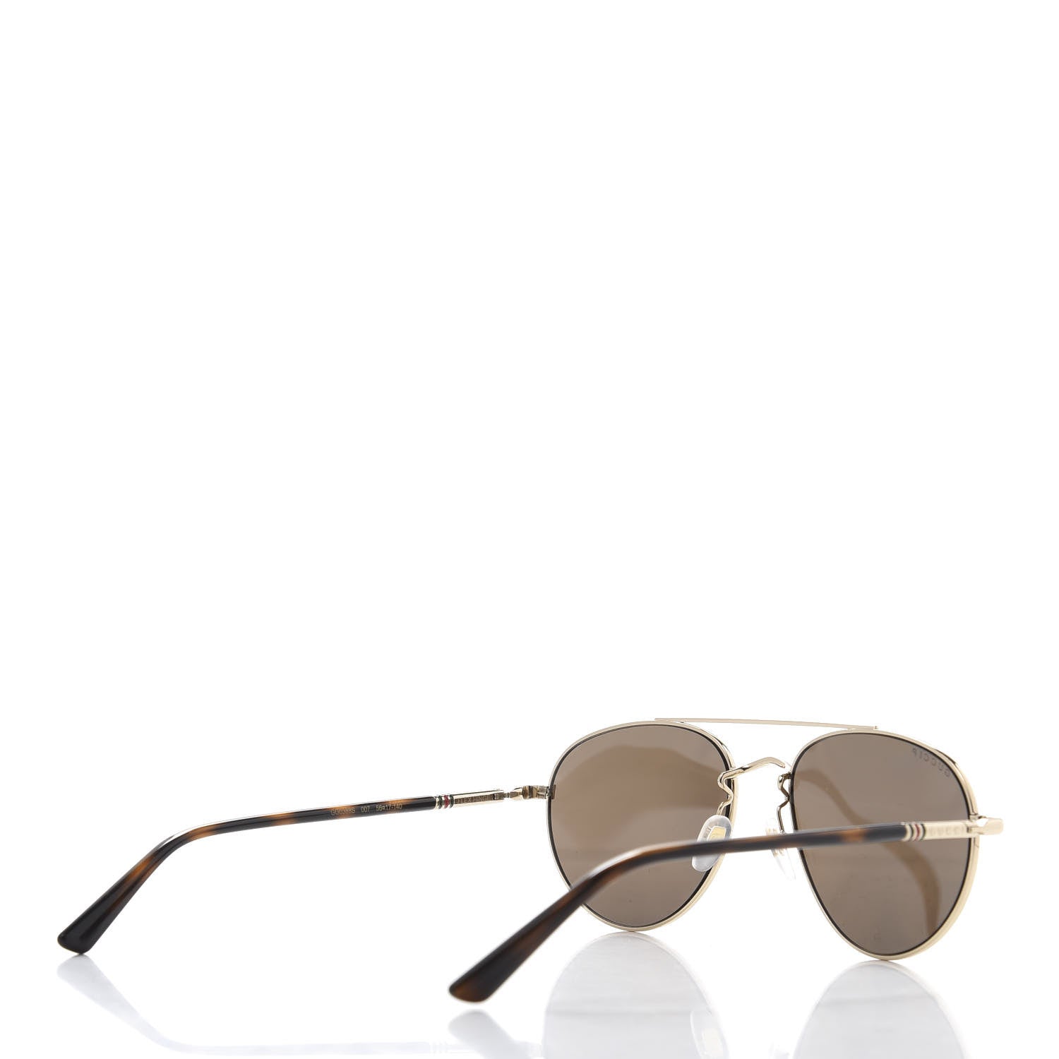 Gucci Metal Aviator Sunglasses GG0388S Gold 4 of 9