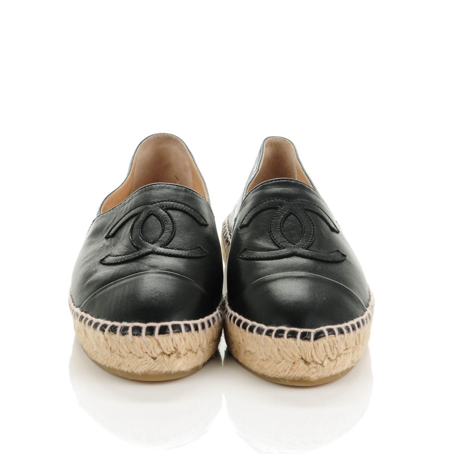 Lambskin CC Espadrilles 37 Black