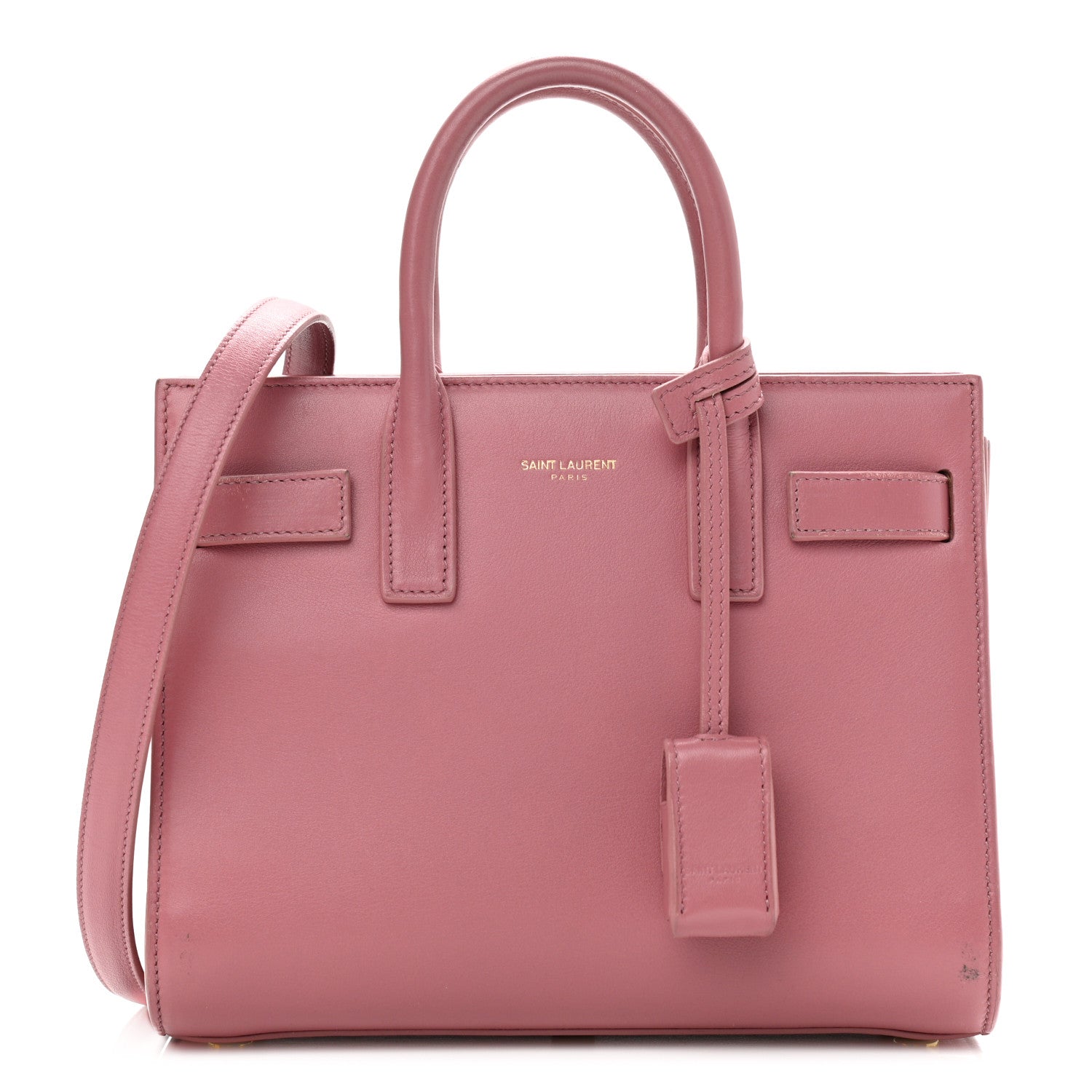 Saint Laurent Calfskin Nano Sac De Jour Rose Dark 1 of 14