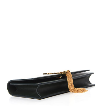 Saint Laurent Smooth Calfskin Classic Monogram Kate Tassel Chain Wallet Dark Leaf 4 of 10