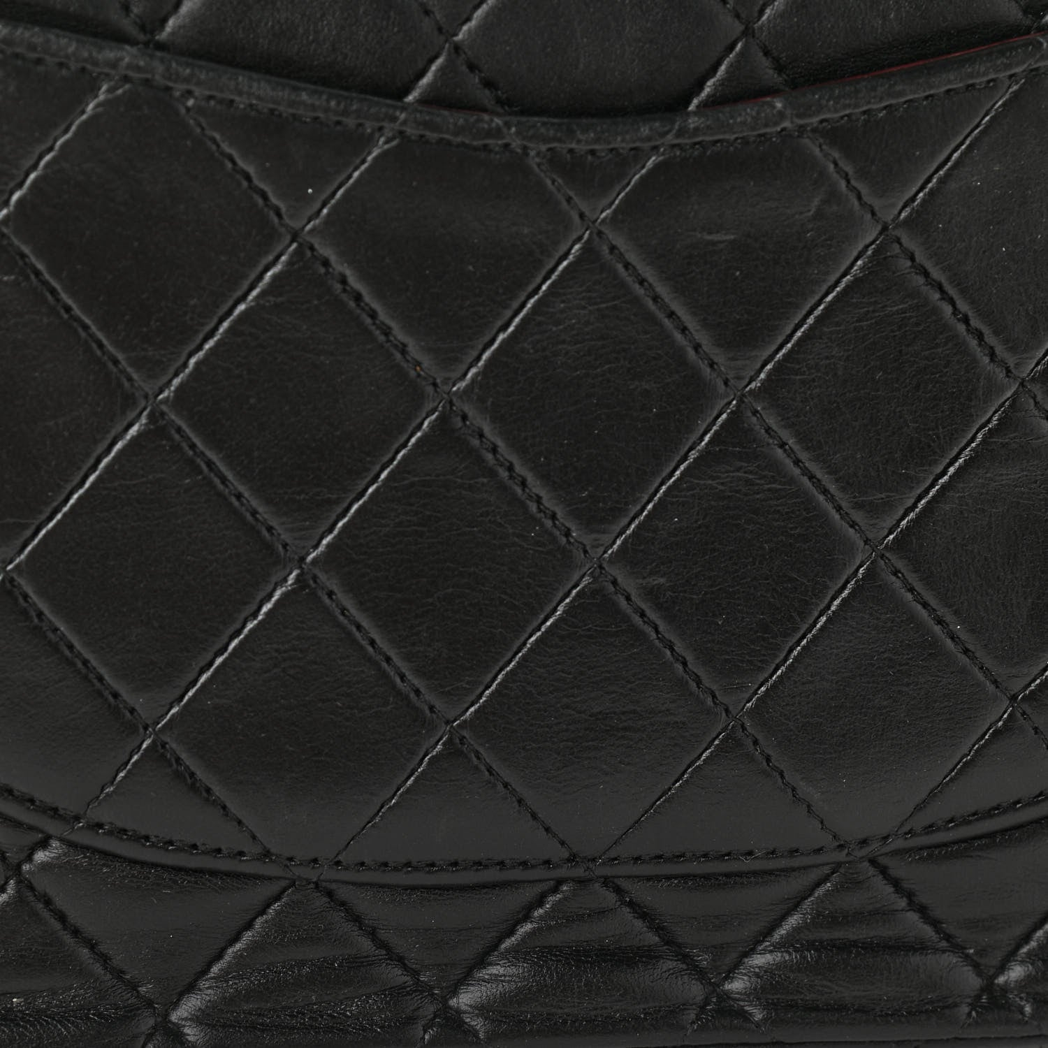 Chanel Lambskin Quilted Medium Double Flap Black 12 of 14