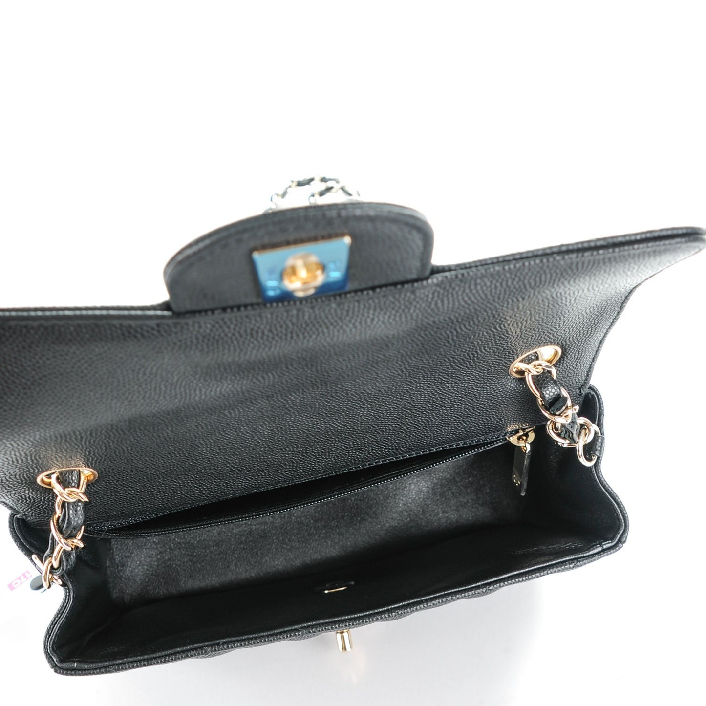 Caviar Quilted Mini Rectangular Flap Black