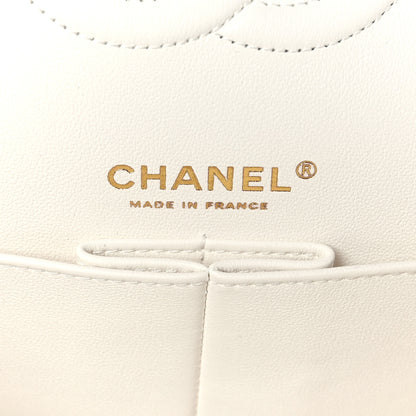 Chanel Caviar Quilted Medium Double Flap White 6 of 9