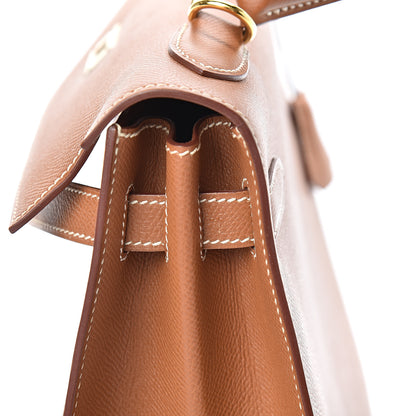 Hermes Courchevel Kelly Sellier 32 Gold 17 of 41