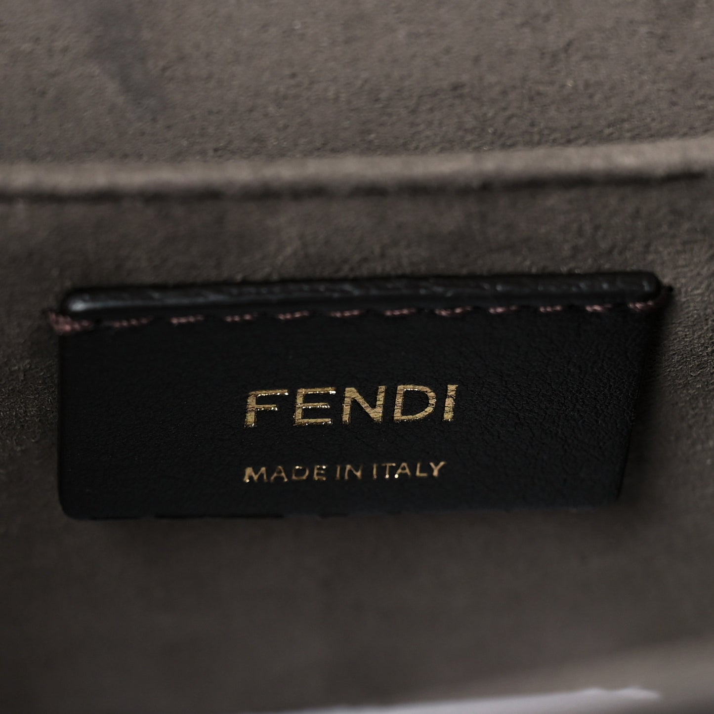 Vitello Century F is Fendi Bi-Color FF 1974 Embossed Kan I Shoulder Bag Fragola Maya Black