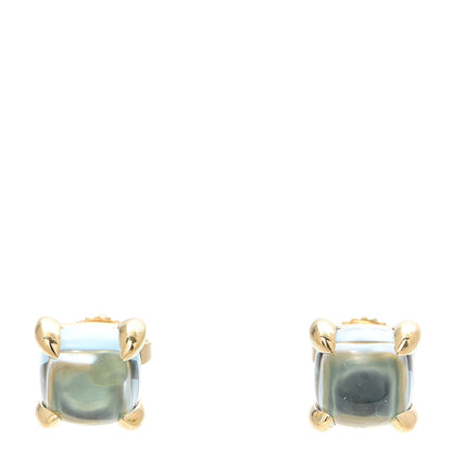 Tiffany 18K Yellow Gold Blue Topaz Paloma Picasso Sugar Stacks Earrings 1 of 6