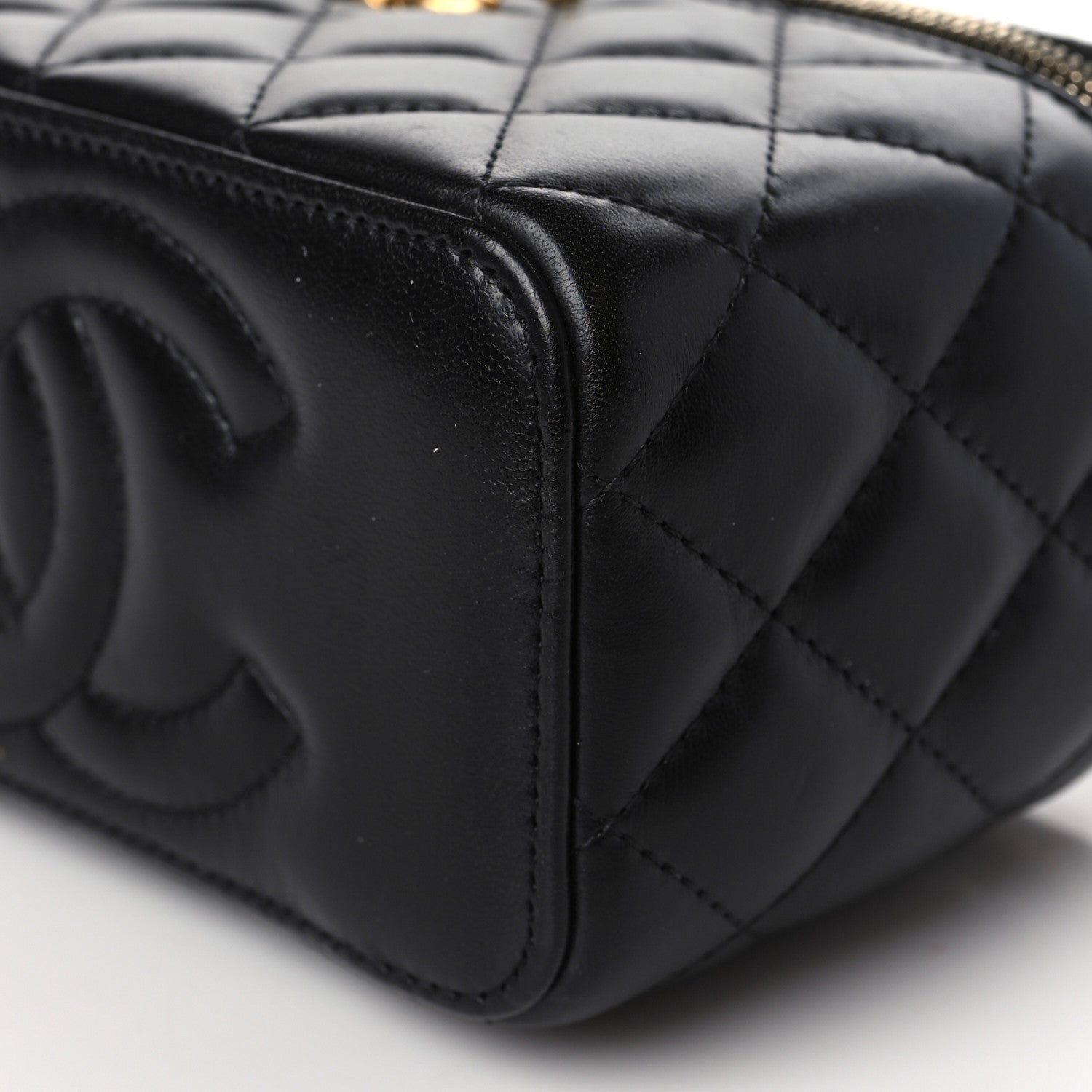 Chanel Lambskin Quilted Small Pillow Crush Vanity Case With Chain Black 8 of 9