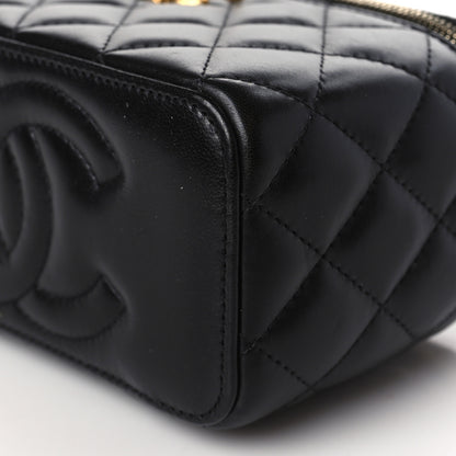 Chanel Lambskin Quilted Small Pillow Crush Vanity Case With Chain Black 8 of 9