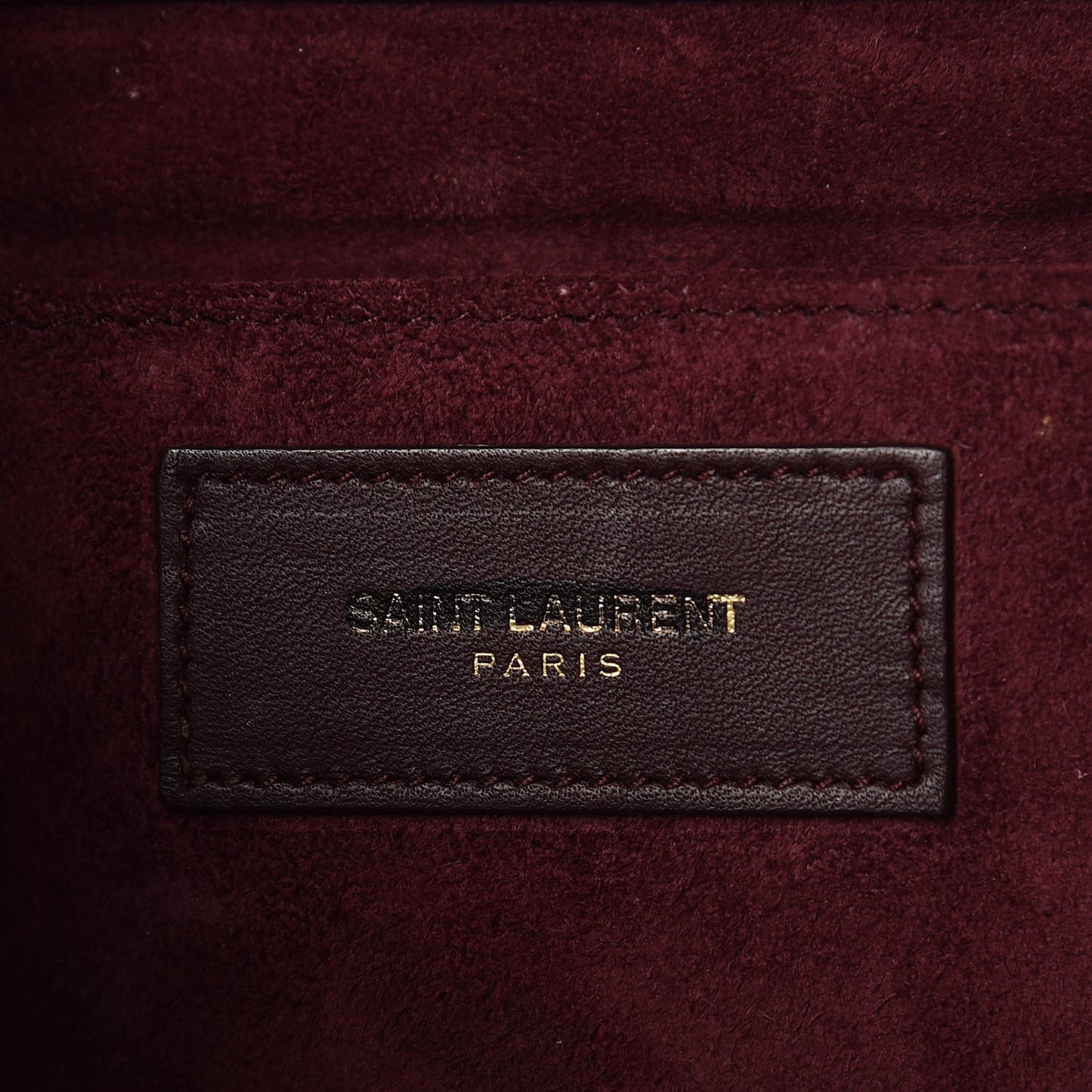 Calfskin Classic Y Ligne Clutch Bordeaux