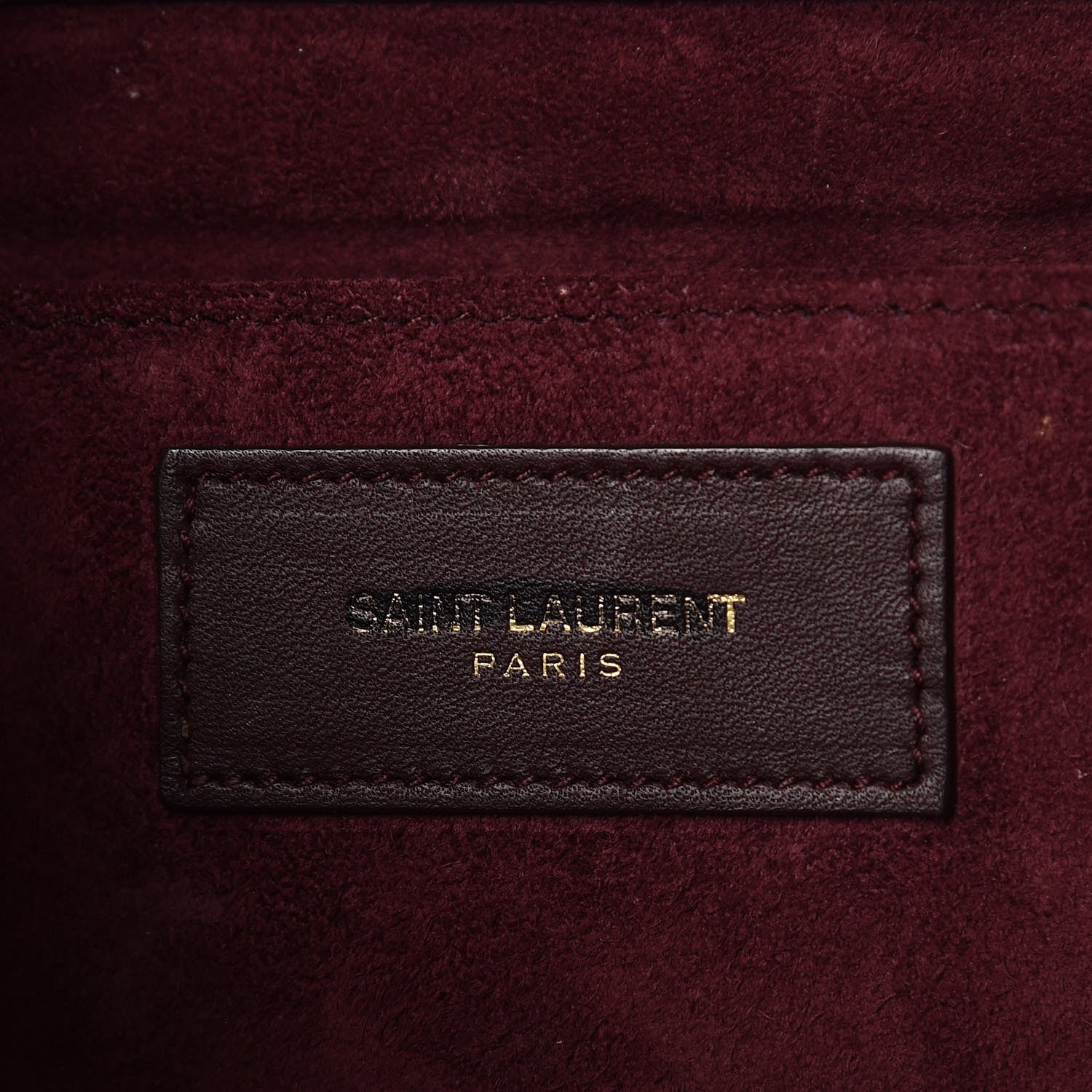 Saint Laurent Calfskin Classic Y Ligne Clutch Bordeaux 7 of 11