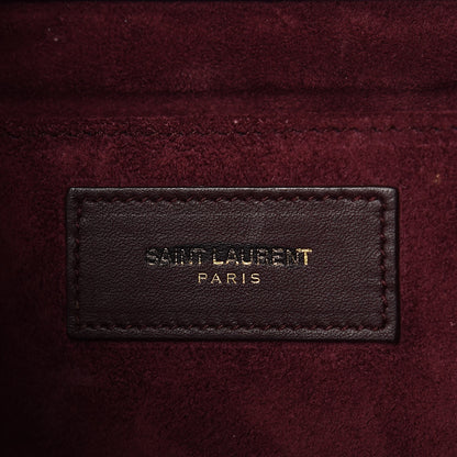 Saint Laurent Calfskin Classic Y Ligne Clutch Bordeaux 7 of 11