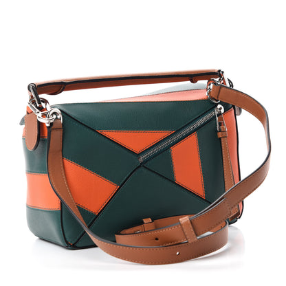 Loewe Calfskin Rugby Small Puzzle Bag Orange Multi 3 of 9