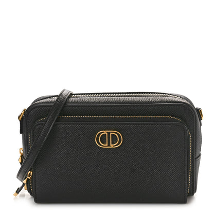 Christian Dior Grained Calfskin Caro Double Pouch Black 1 of 10