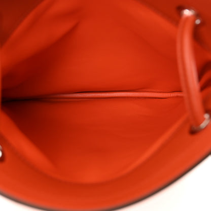 Hermes Milo Lambskin Swift Bi-Color Mini Aline Orange Poppy Terre Battue 4 of 6