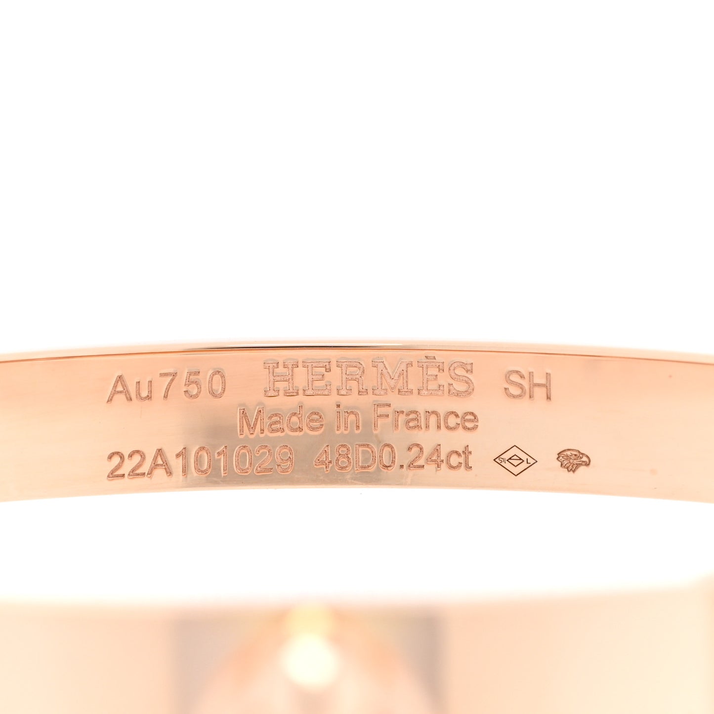 18K Rose Gold Diamond PM Collier De Chien Bracelet SH