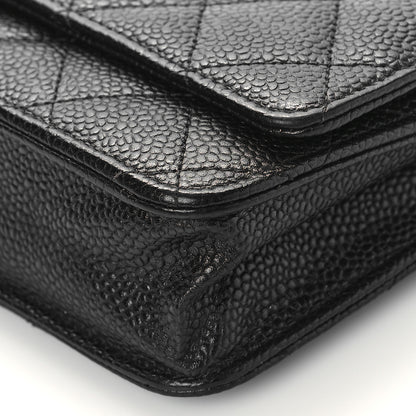 Chanel Caviar Quilted Wallet On Chain WOC Black 9 of 10