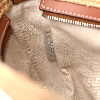 Loewe Calfskin Raffia Paulas Ibiza Pochette Bag Natural Tan 7 of 9