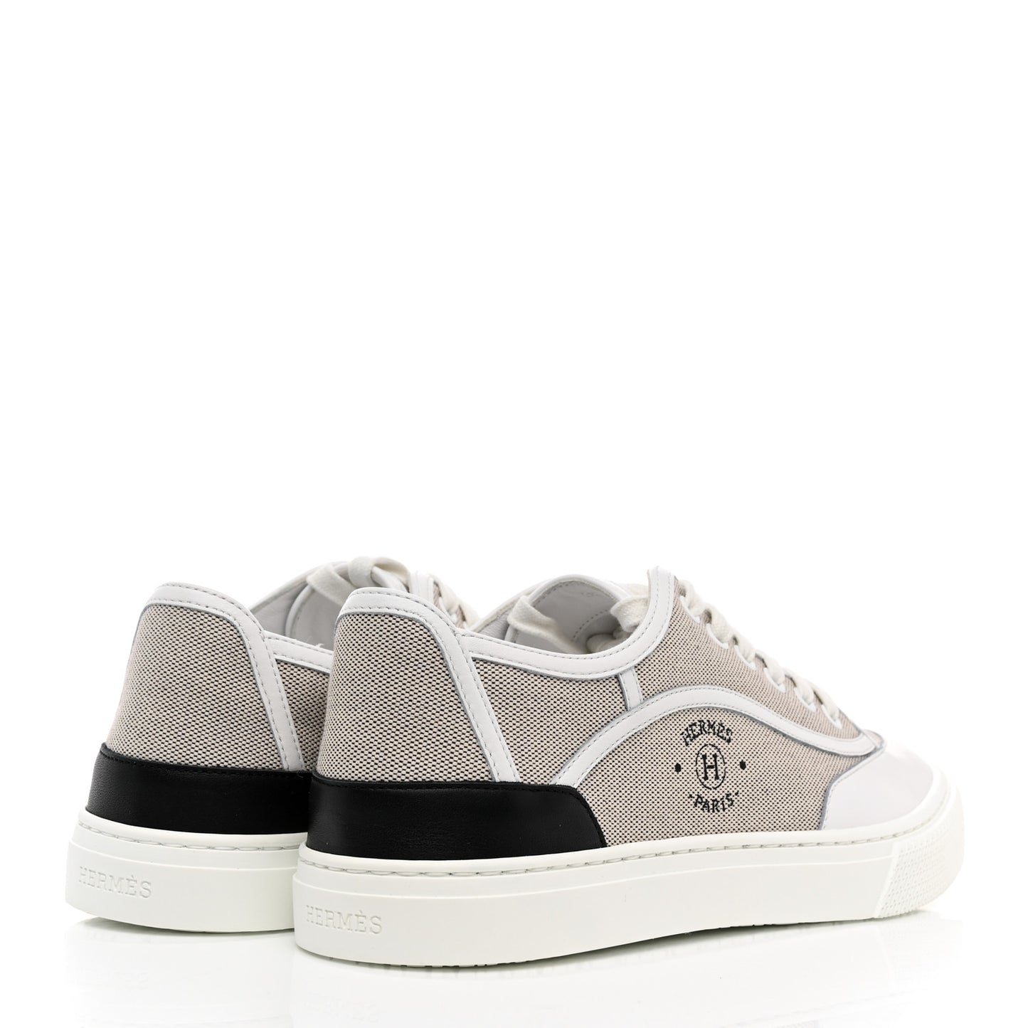 Canvas Calfskin Get Sneakers 39 Prunoir White